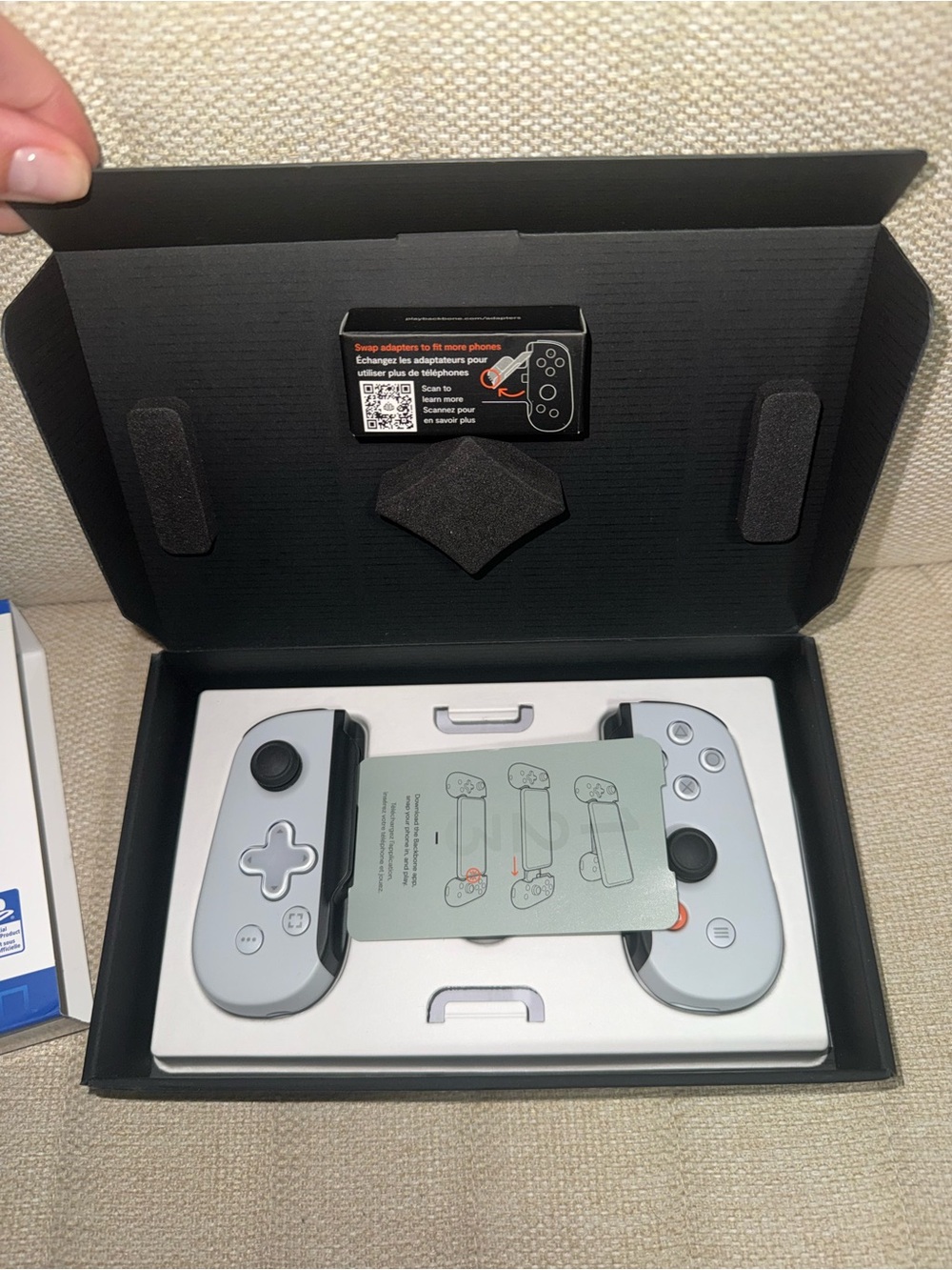 Detachable Wireless VR/AR Game Controller Pair in Light Gray